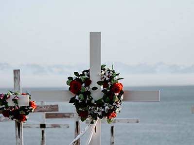 coroa de flores para velório